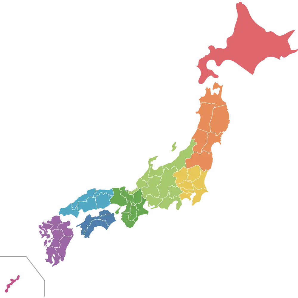 日本地図8区分